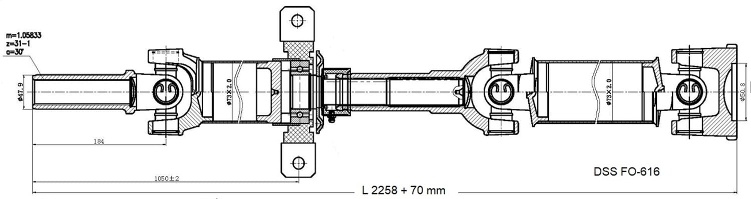 Drive Shaft Assembly FO-616
