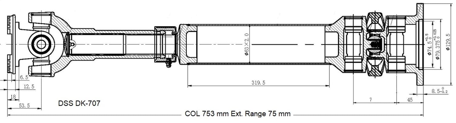 Drive Shaft Assembly DK-707