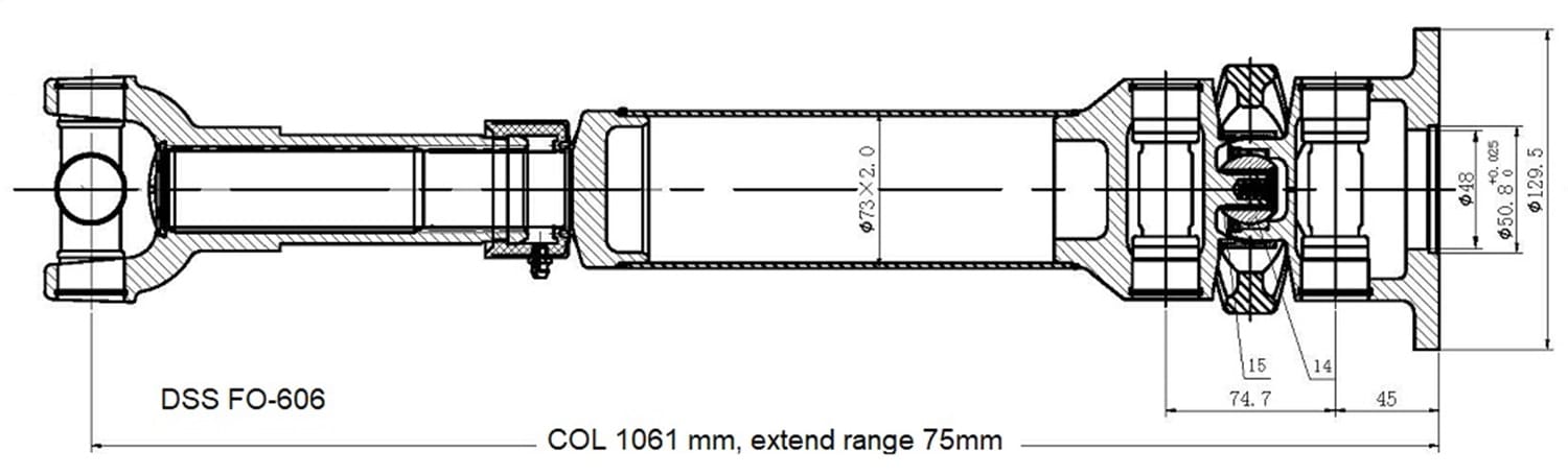 Drive Shaft Assembly FO-606