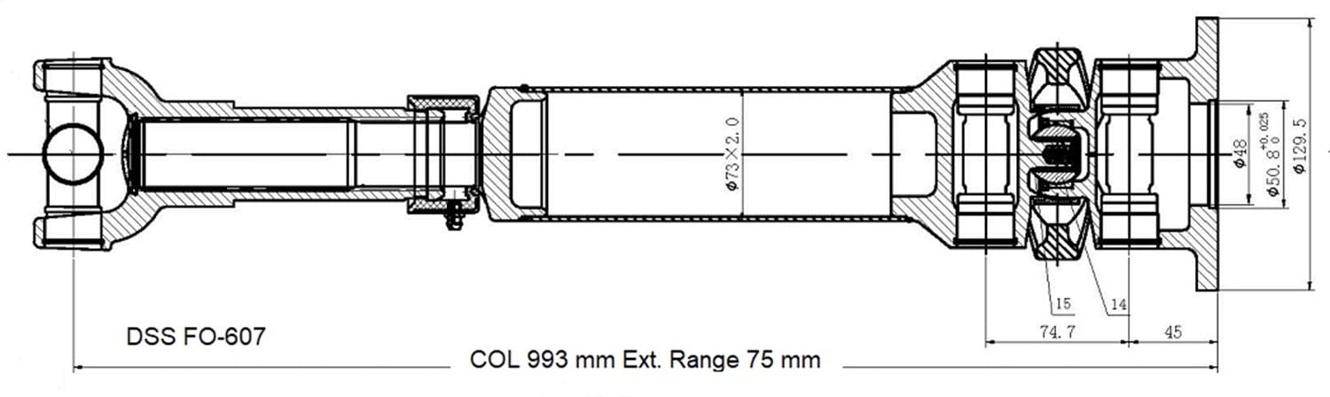 Drive Shaft Assembly FO-607
