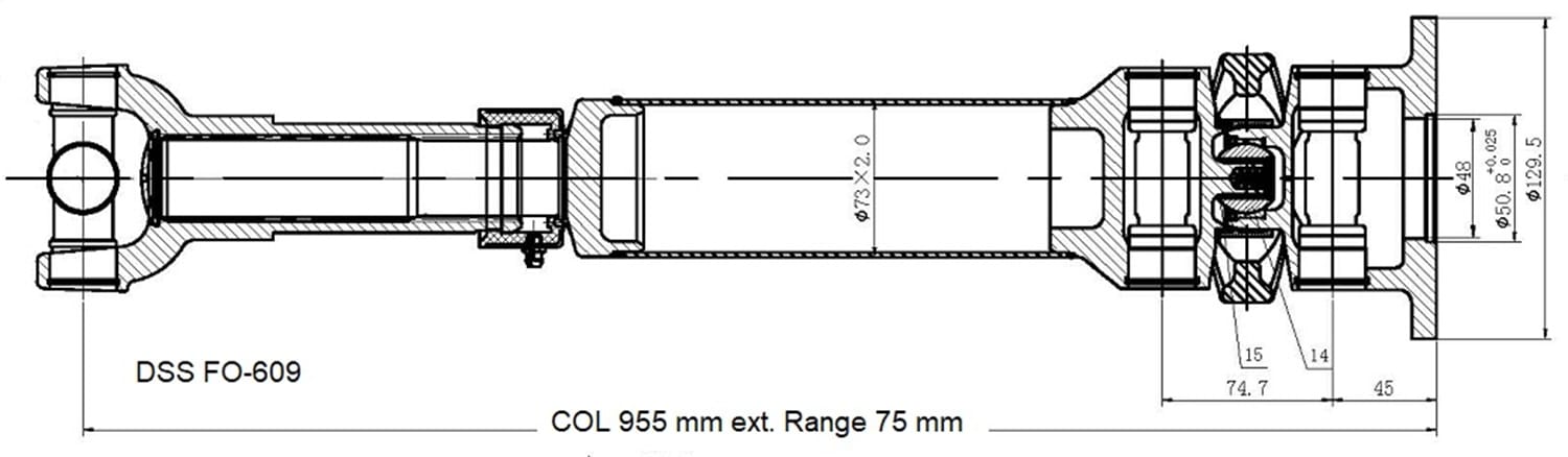 Drive Shaft Assembly FO-609