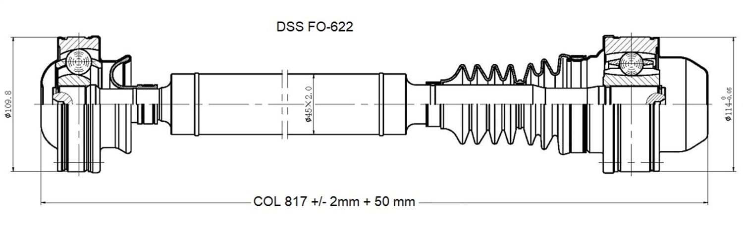 Drive Shaft Assembly FO-622