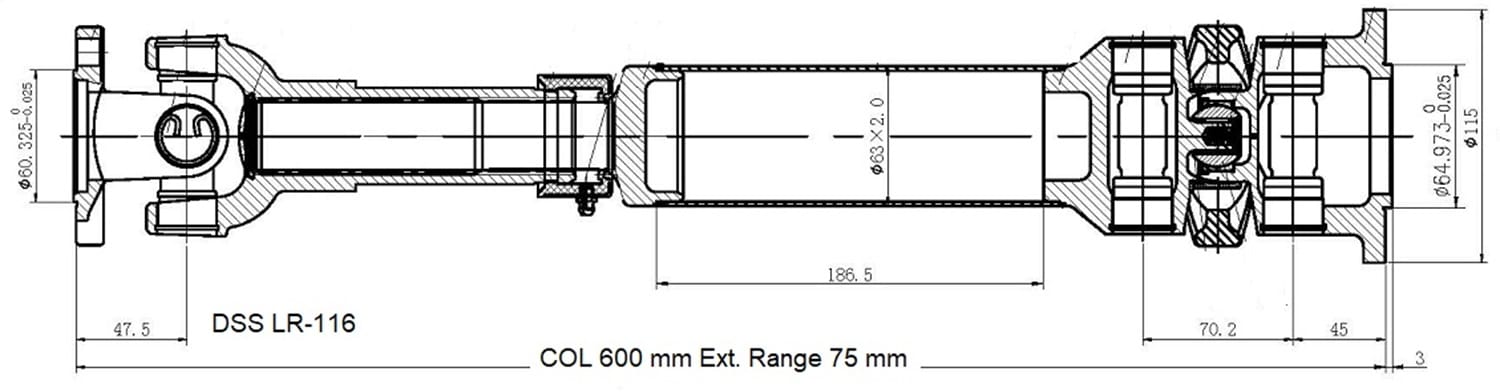 Drive Shaft Assembly LR-116