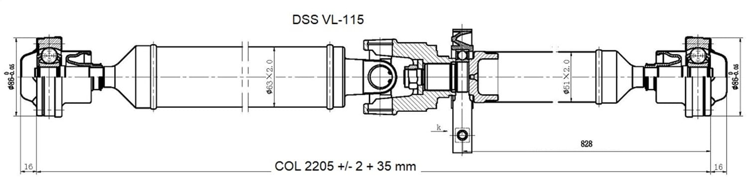 Drive Shaft Assembly VL-115