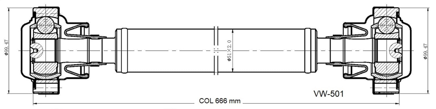 Drive Shaft Assembly VW-501