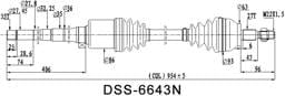 CV Axle Shaft 6643N